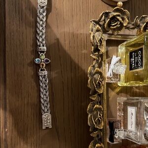 Silver Bracelet with Gem Accents